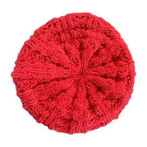 Red Knit Beret